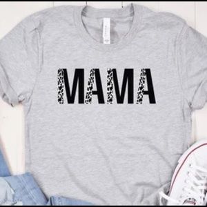 New made to order cute comfy mama cheetah tee tshirt! Short sleeve womens